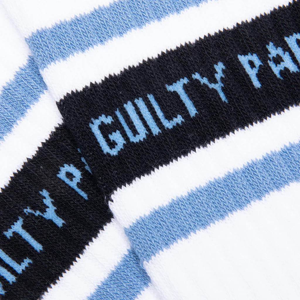 Skater Socks Type 2 - White/Light Blue - Image 2