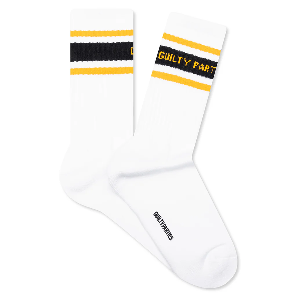 Skater Socks Type 2 - White/Yellow