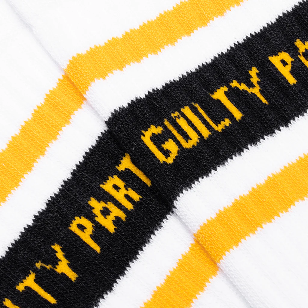 Skater Socks Type 2 - White/Yellow - Image 2