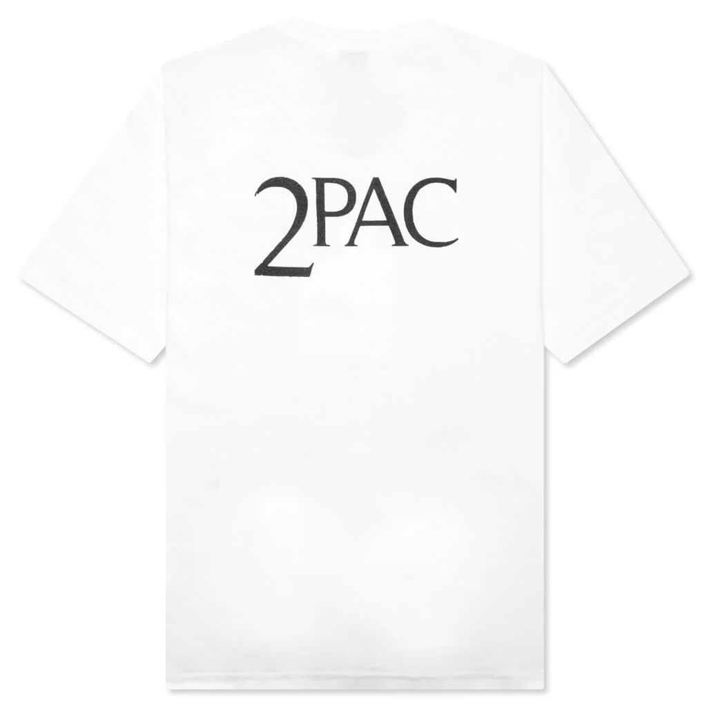Tupac Crewneck Type-1 T-Shirt - White - Image 2