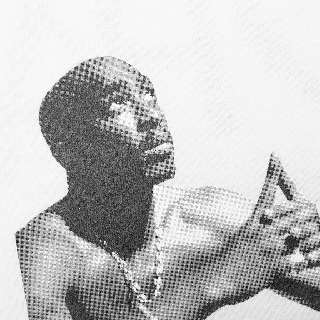 Tupac Crewneck Type-1 T-Shirt - White - Image 3