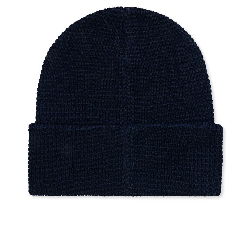 Waffle Beanie - Navy - Image 3