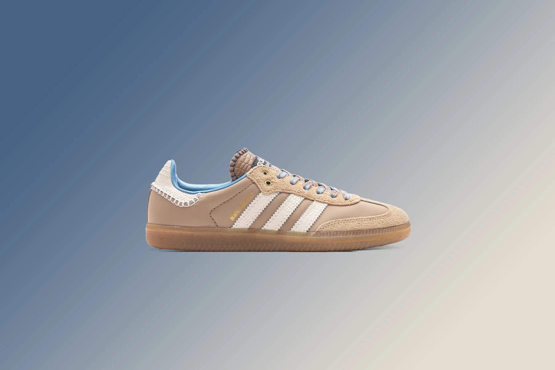 Wales Bonner x Adidas Nylon Samba - Wonder White/Ash Blue - Image 5