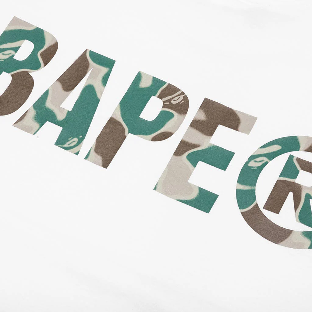 Liquid Camo Small Ape Face Tee - White - Image 3