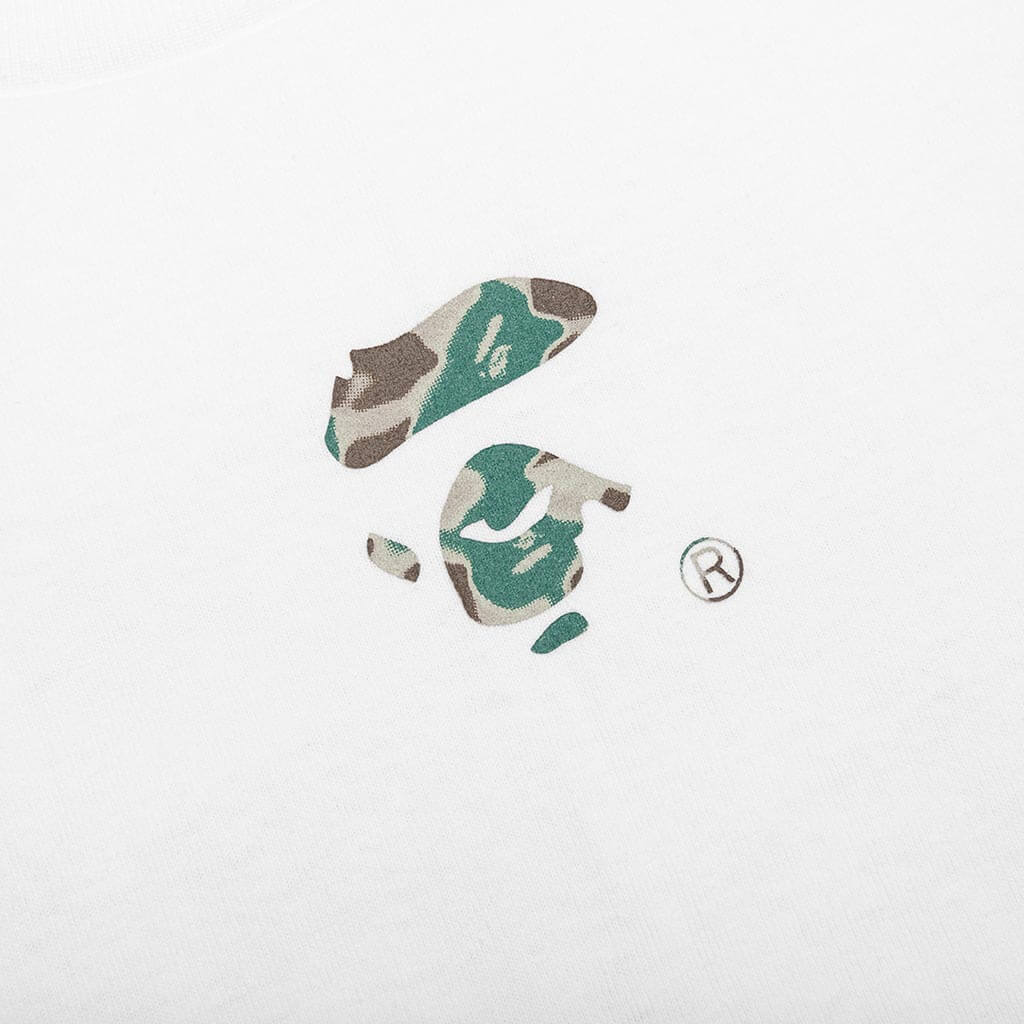 Liquid Camo Small Ape Face Tee - White - Image 4