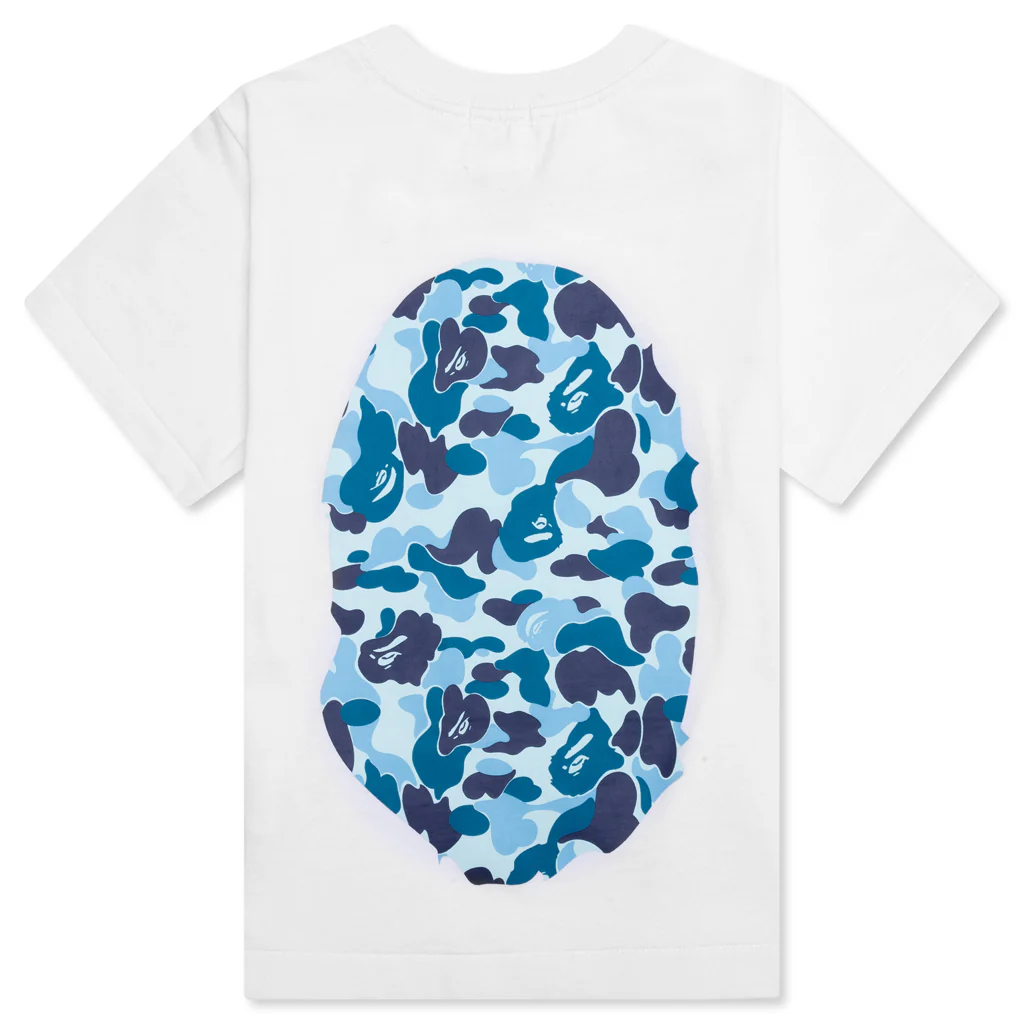 Kid's ABC Camo Big Ape Head Tee - White/Blue - Image 2