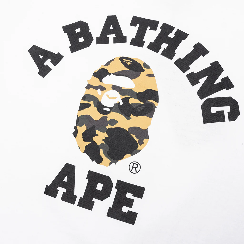 Kid's 1st Camo College Tee - White/Green - Image 3
