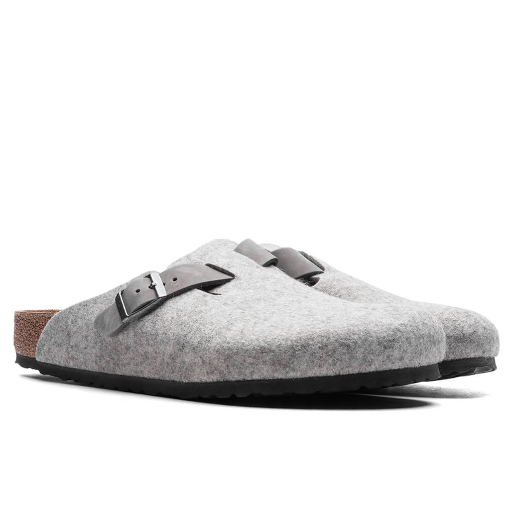 Wide Boston Leather - Light Grey - Image 2