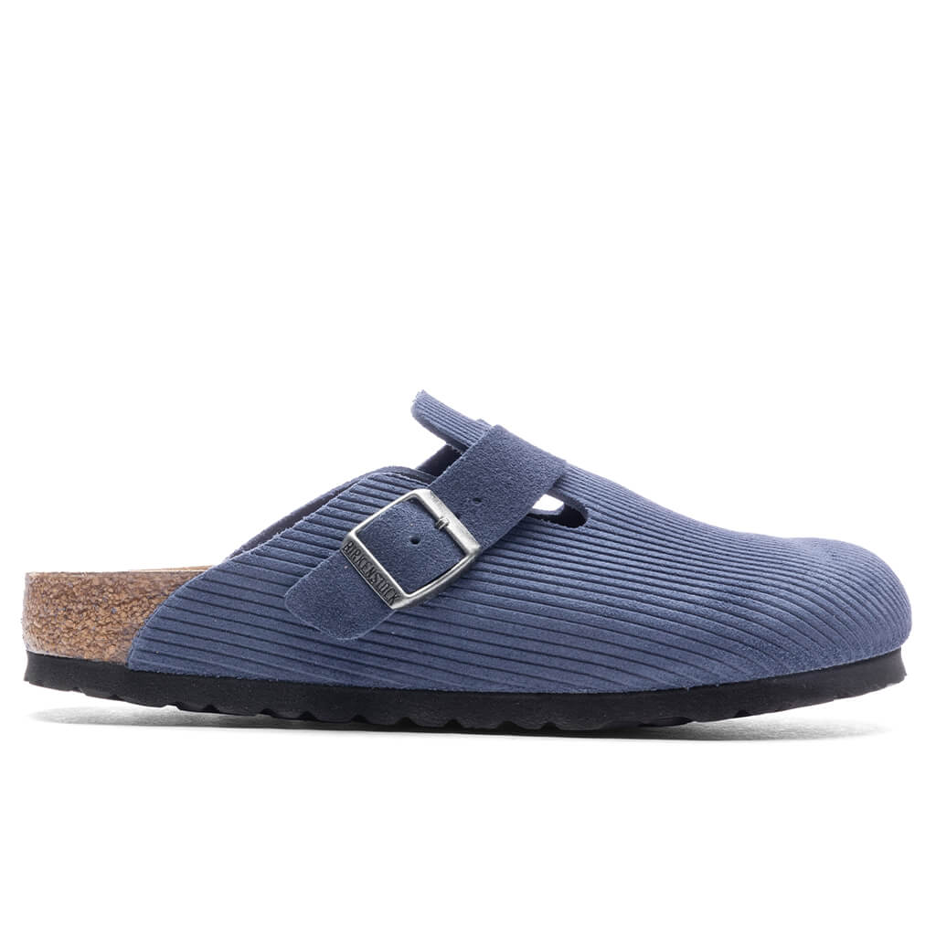 Wide Boston Suede Embossed - Indigo Blue