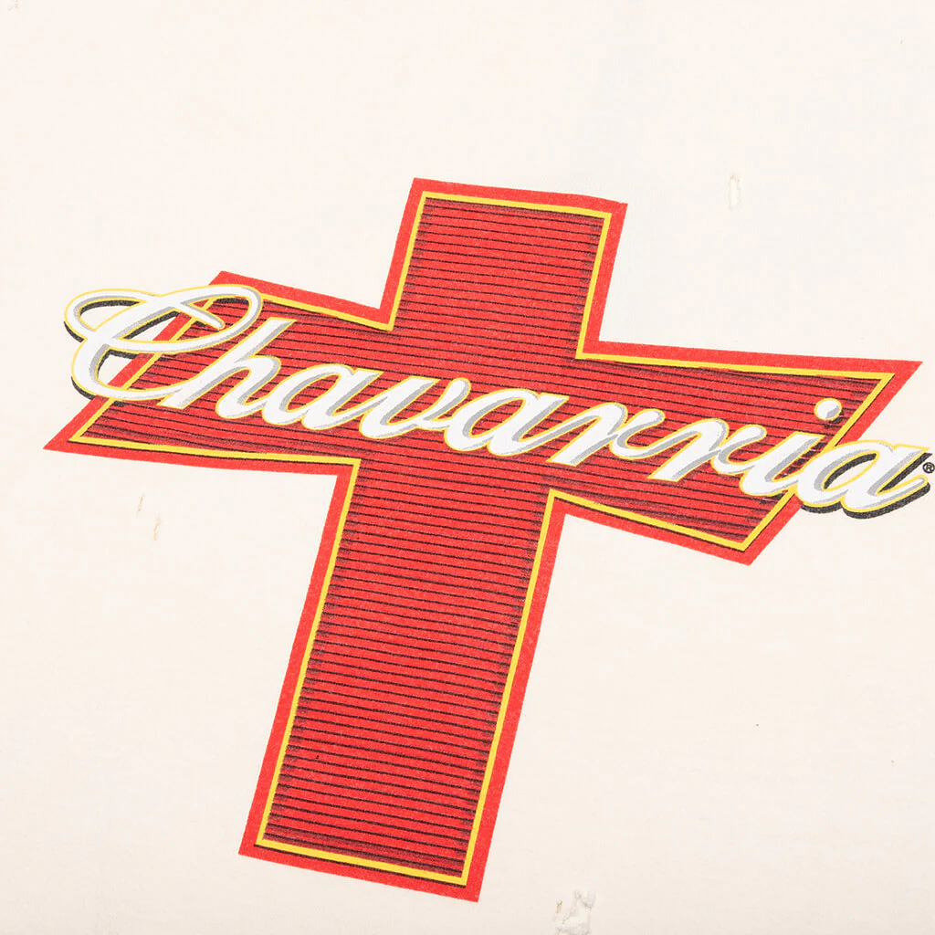 Budweiserria Destroyed Buffalo Tee - Off White - Image 5