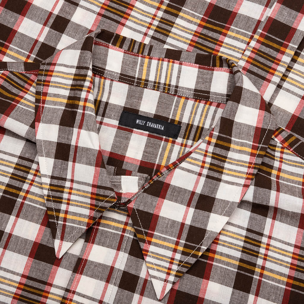 Hacienda S/S Shirt - Brown Check - Image 3