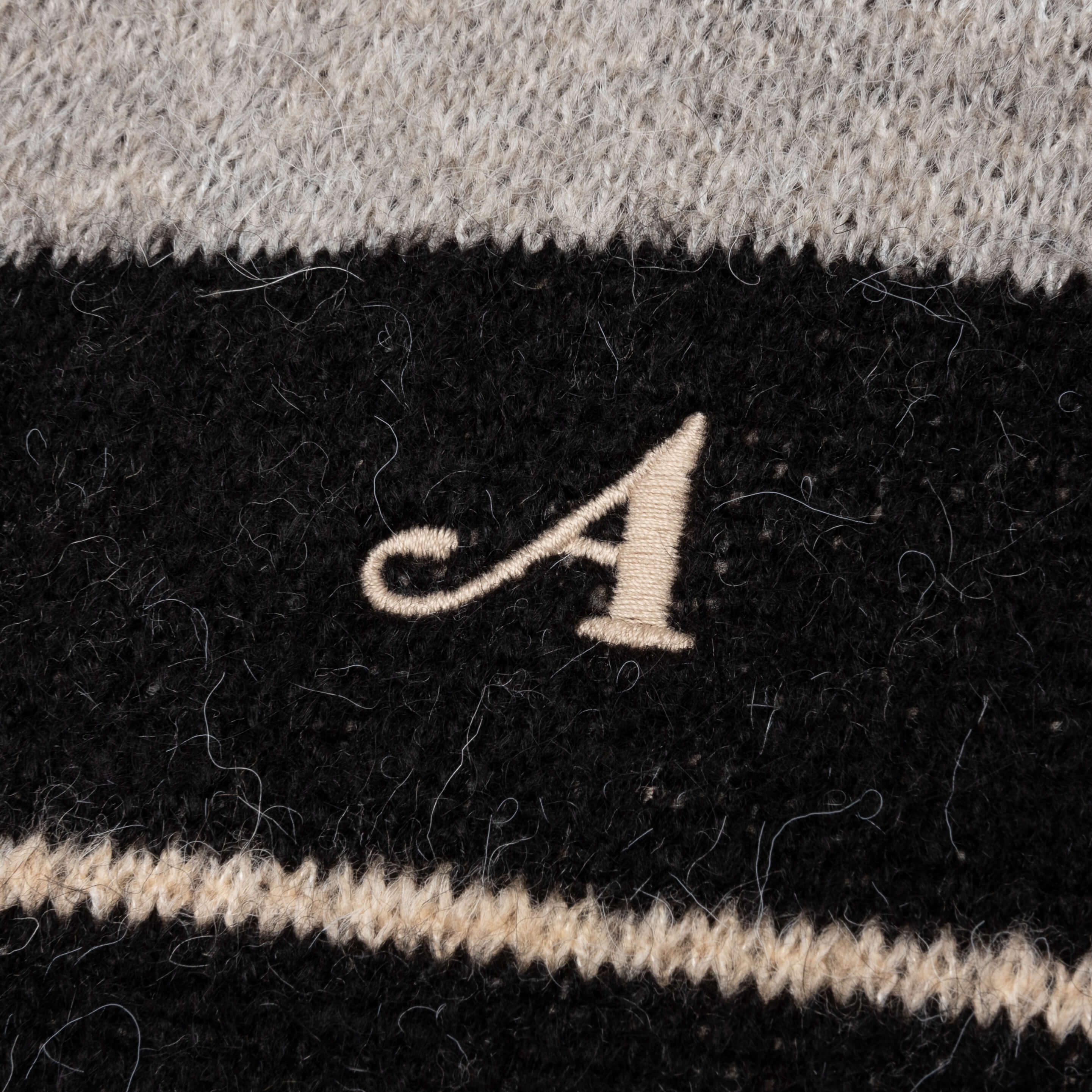 Windowpane Mohair Cardigan - Charcoal Multi - Image 4