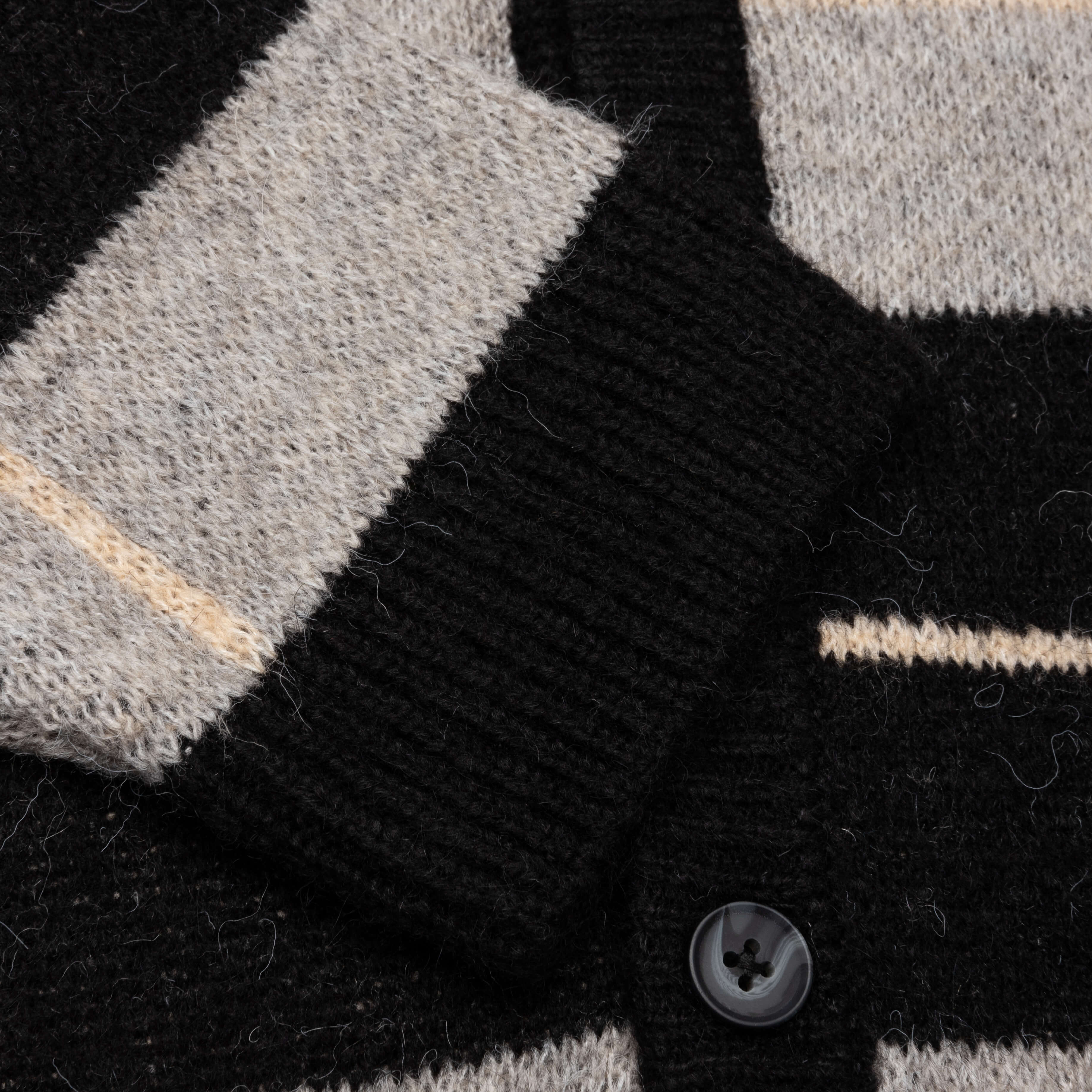 Windowpane Mohair Cardigan - Charcoal Multi - Image 5
