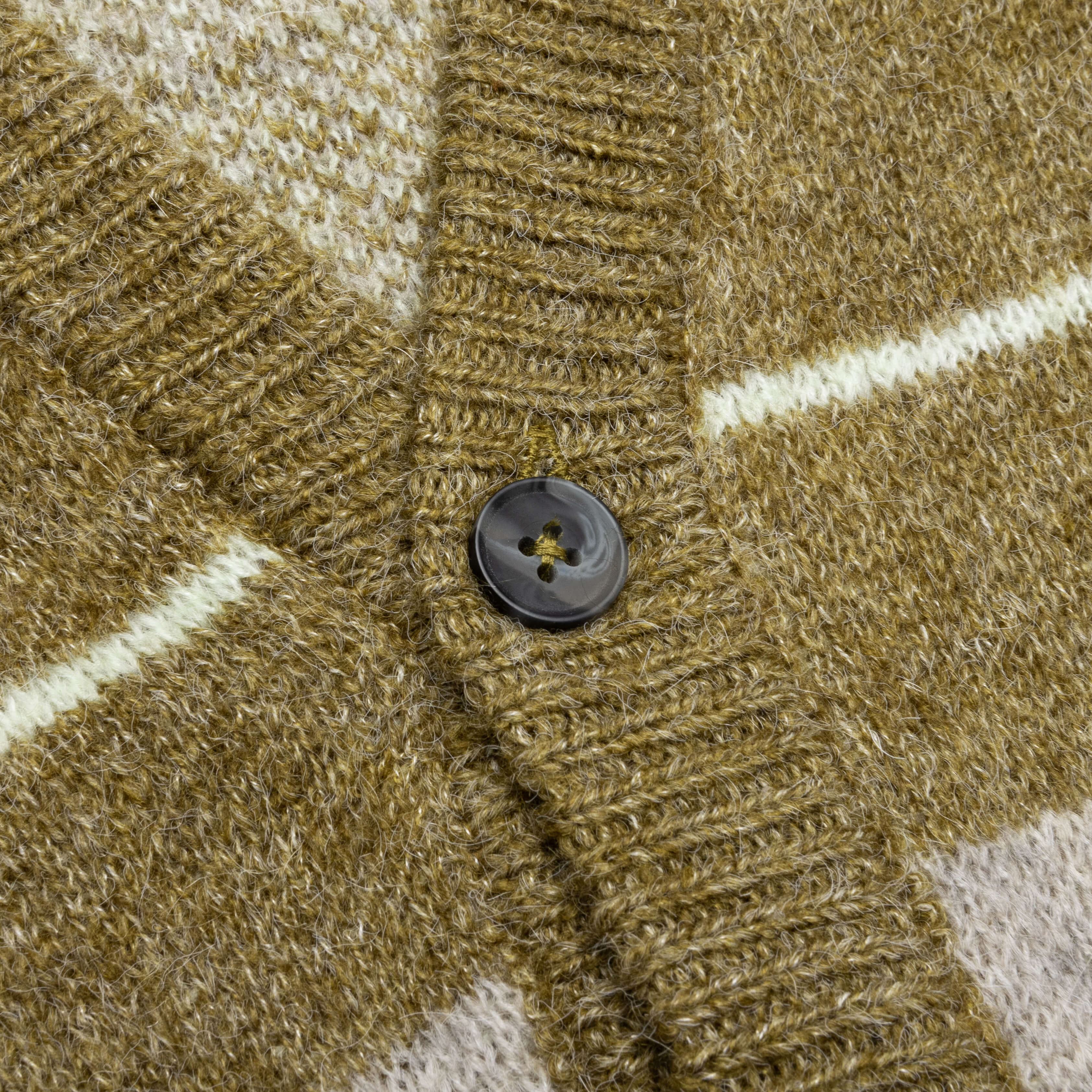 Windowpane Mohair Cardigan - Sage Multi - Image 3