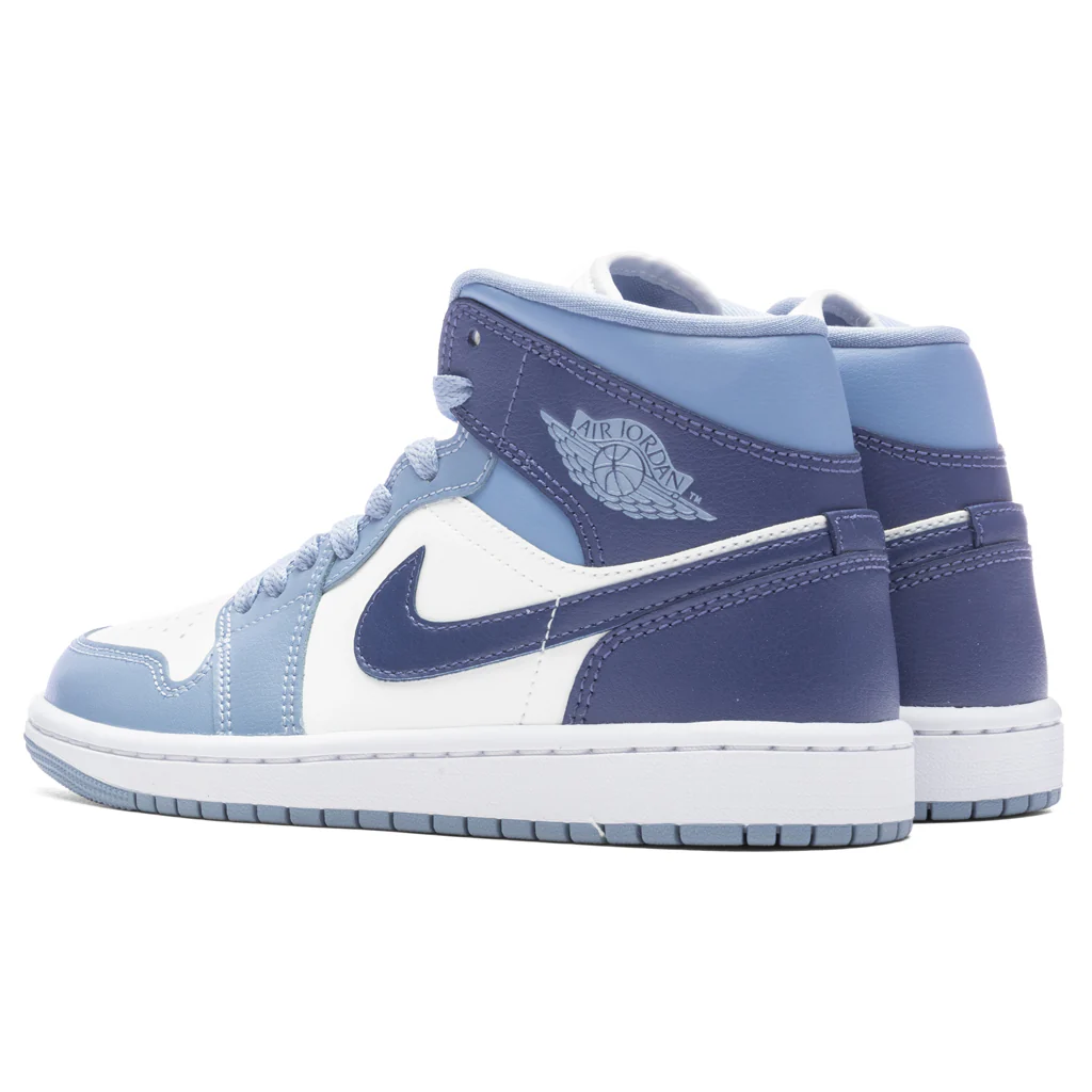 Women's Air Jordan 1 Mid - Sail/Diffused Blue/Blue Grey - Image 3