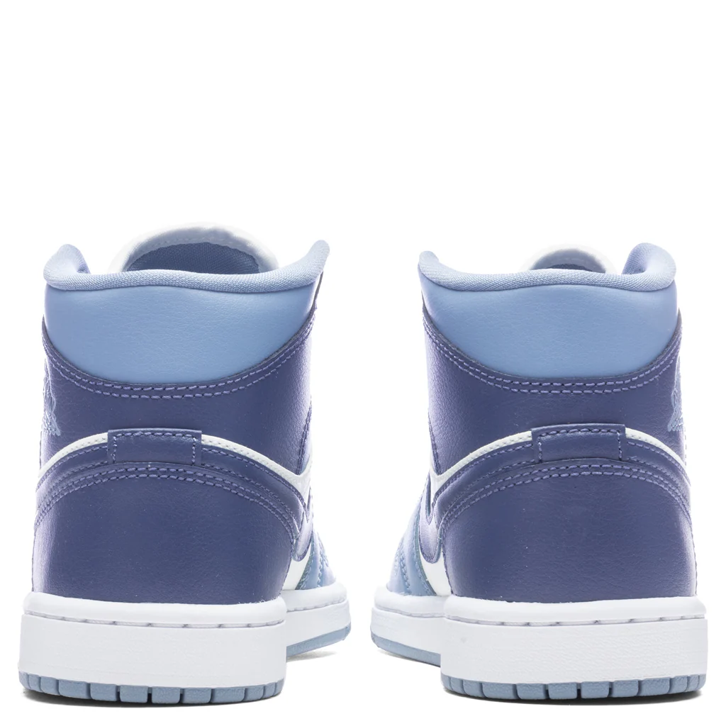 Women's Air Jordan 1 Mid - Sail/Diffused Blue/Blue Grey - Image 4