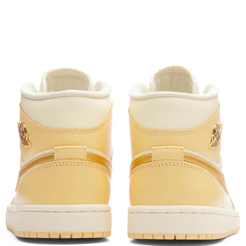 Women's Air Jordan 1 Mid SE - Pale Vanilla/Metallic Gold/Coconut Milk - Image 4