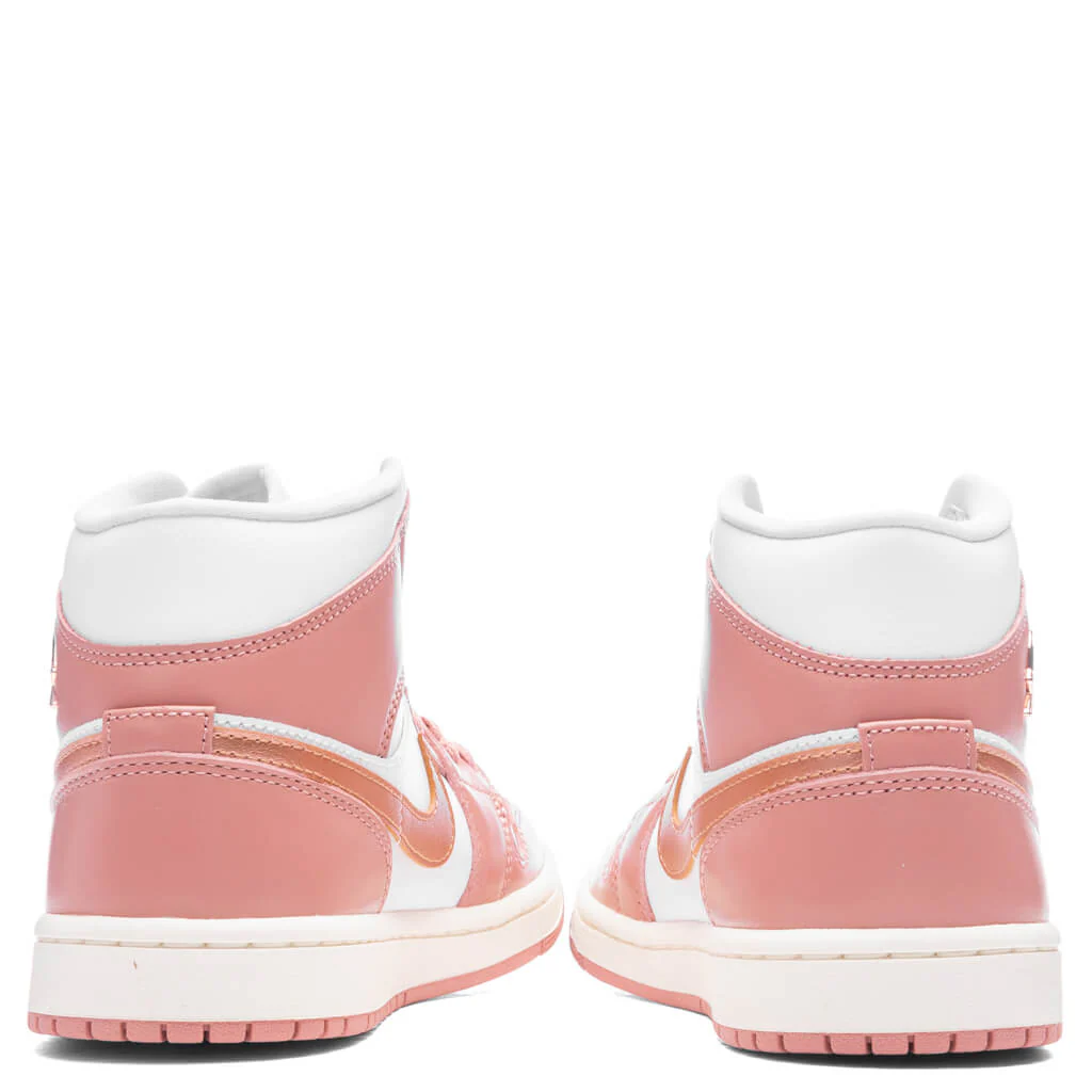 Women's Air Jordan 1 Mid SE - Red Stardust/Metallic Copper/White - Image 4