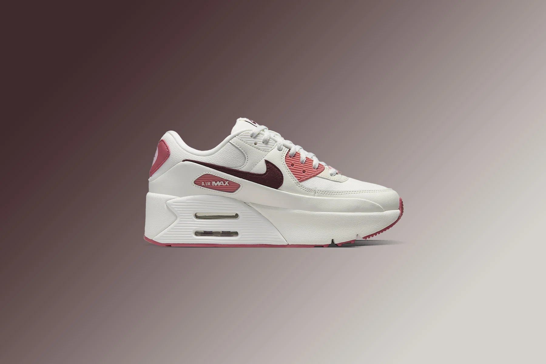 Women's Air Max 90 LV8 SE 'Valentines Day' - Sail/Dark Team Red/Soft Pink - Image 5