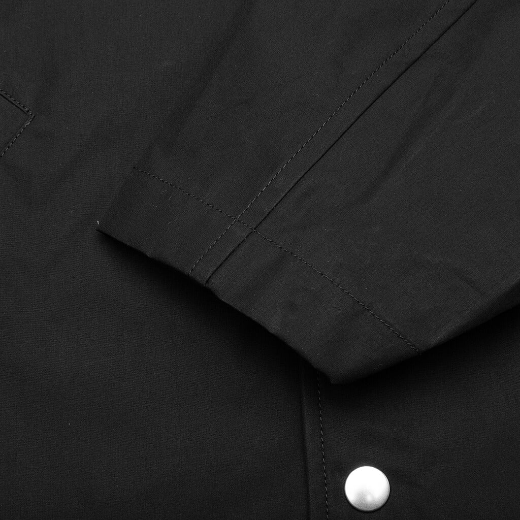 Logo Print Shirt Jacket - Black - Image 5