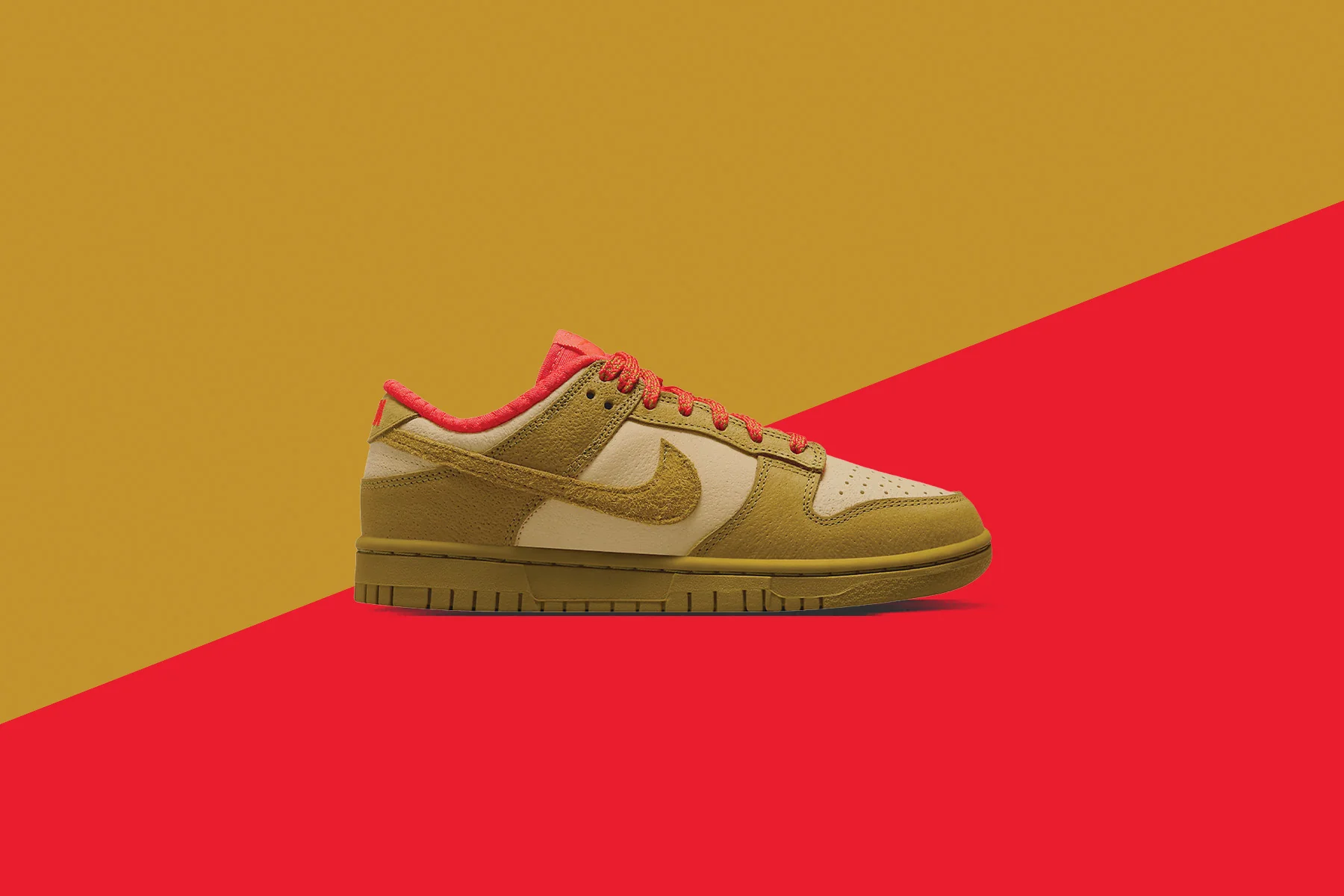 Women's Dunk Low - Sesame/Bronzine/Picante Red - Image 5