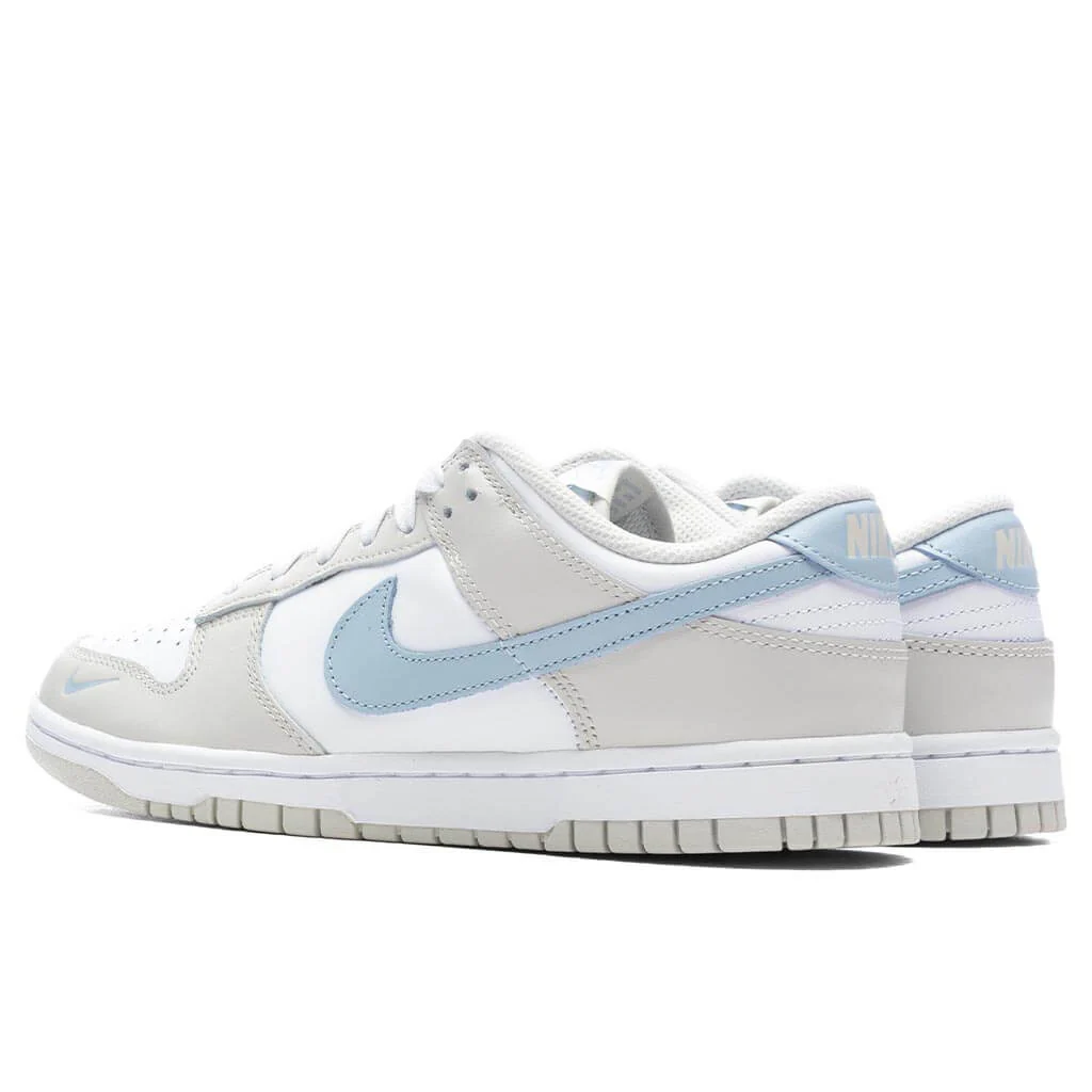 Women's Dunk Low - White/Light Armory Blue/Light Bone - Image 3