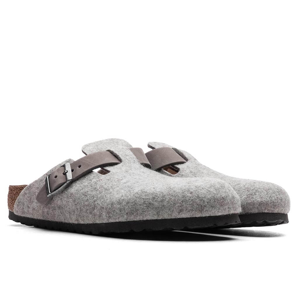 Women's Narrow Boston Leather - Light Grey - Image 2