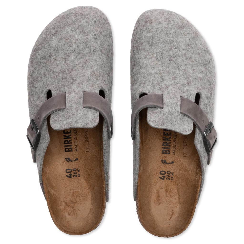 Women's Narrow Boston Leather - Light Grey - Image 4