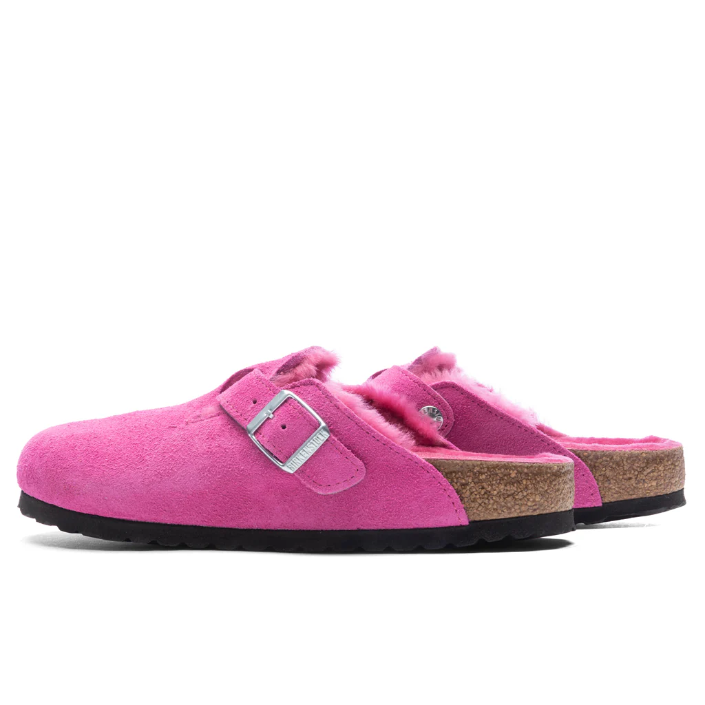 Women's Narrow Boston Shearling Suede - Fuchsia Tulip - Image 4