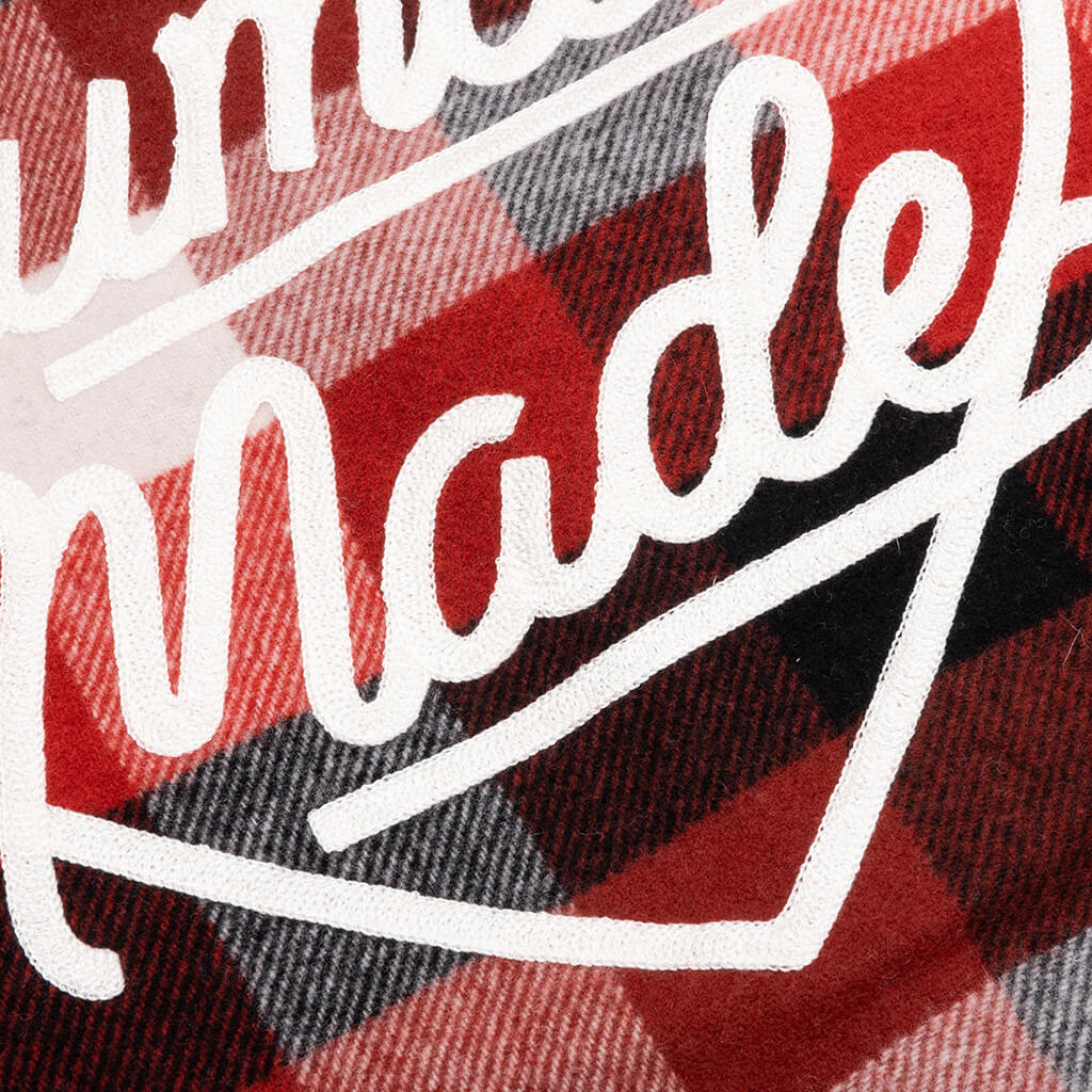 Wool Beaverblock Check Shirt - Red - Image 4