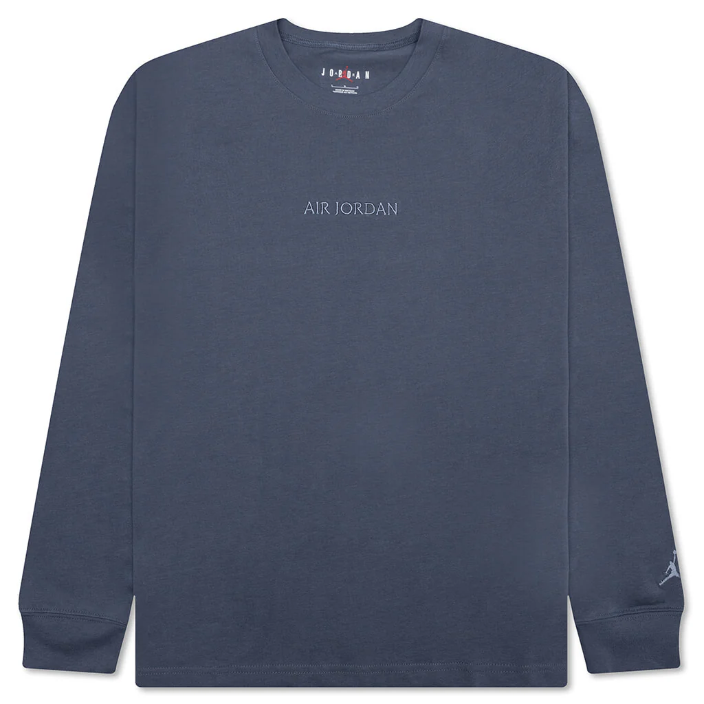 Wordmark Long-Sleeve T-Shirt - Diffused Blue