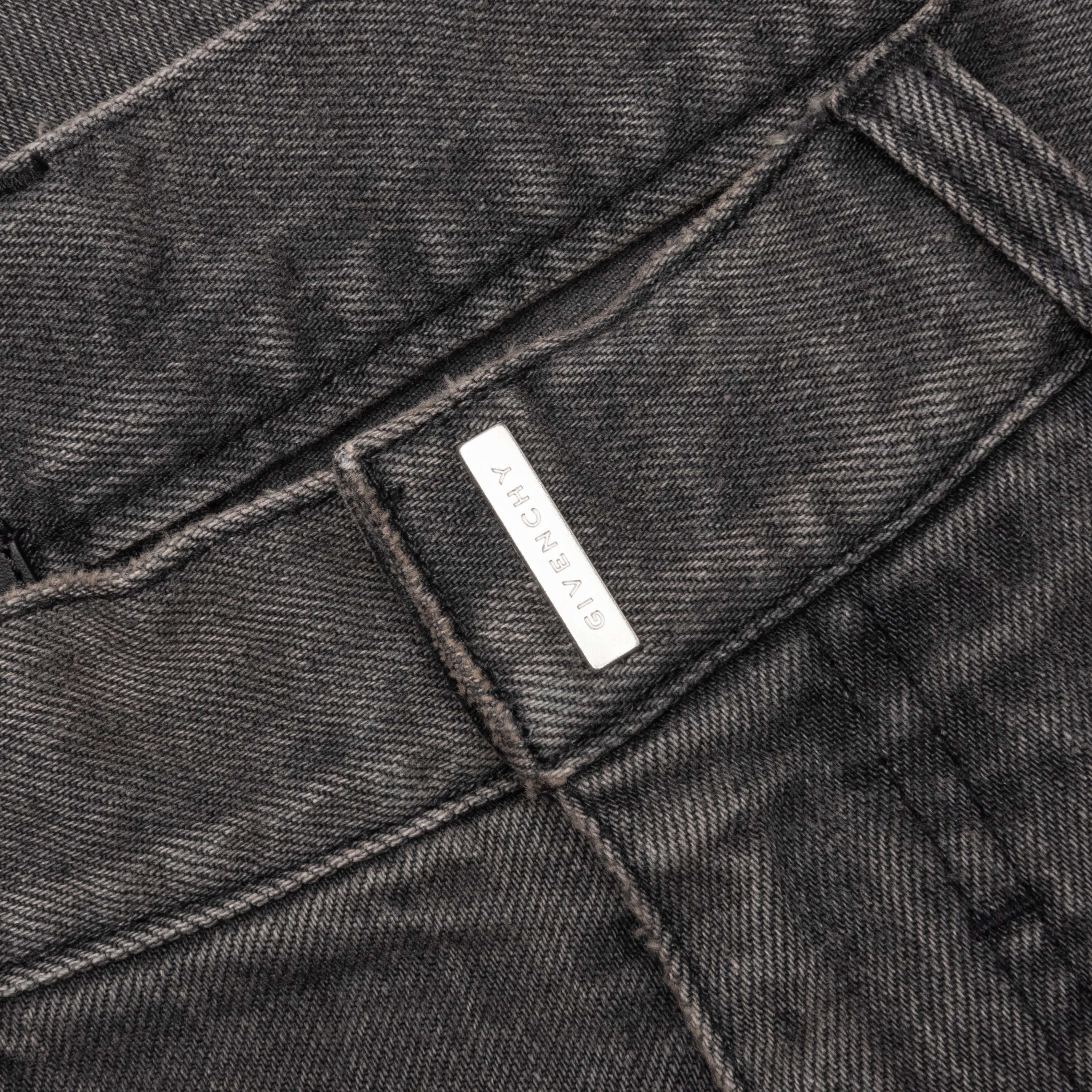 Distressed Denim Trousers - Black - Image 3