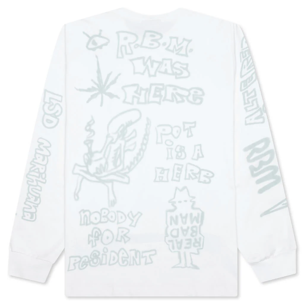 Youth Party L/S Tee - White - Image 2