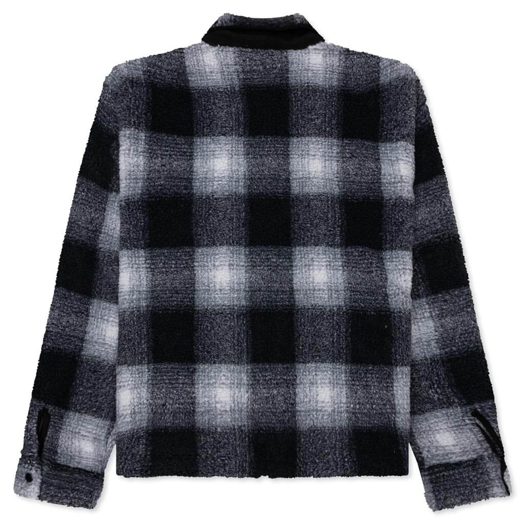 Zip Sherpa Shadow Plaid - Black - Image 2