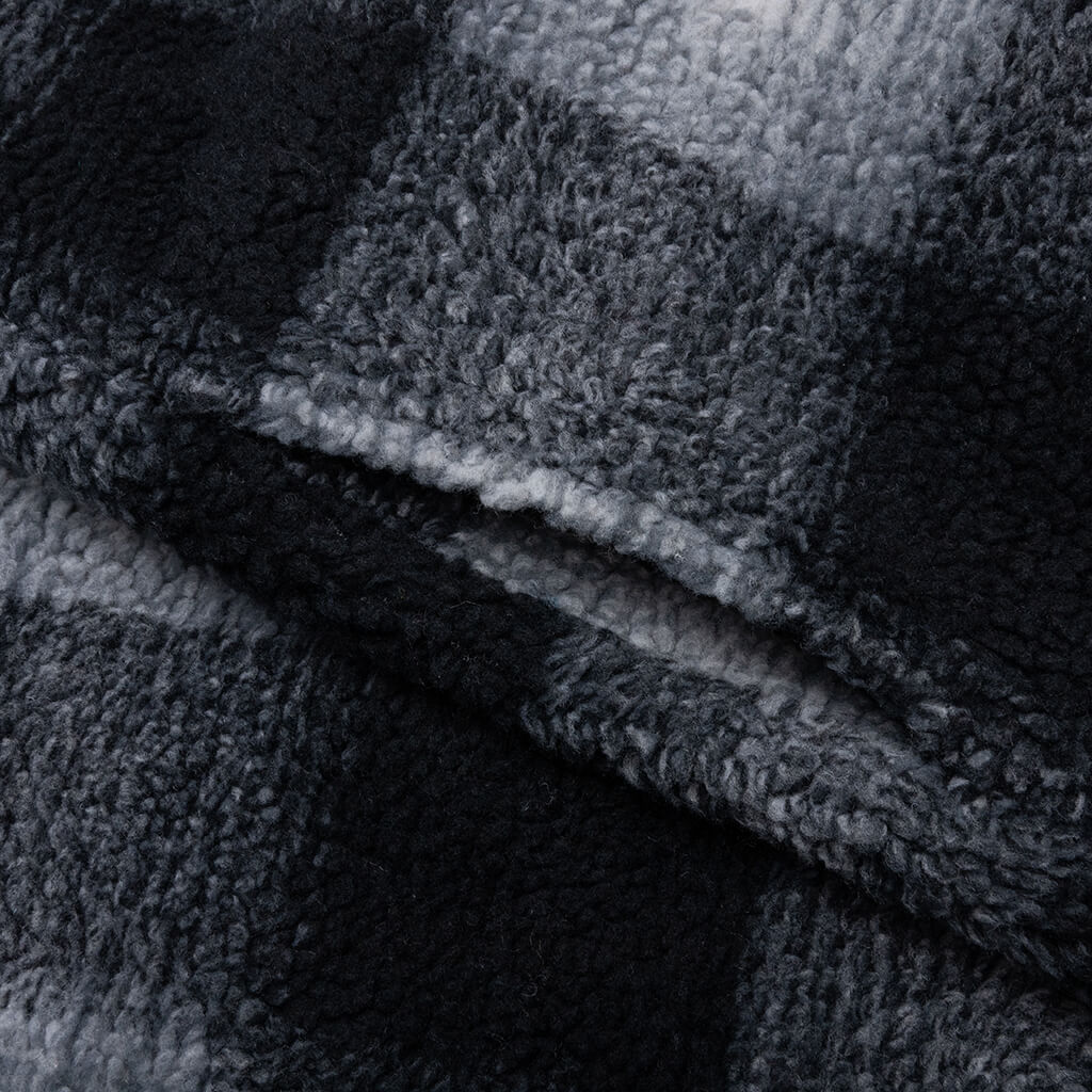 Zip Sherpa Shadow Plaid - Black - Image 4