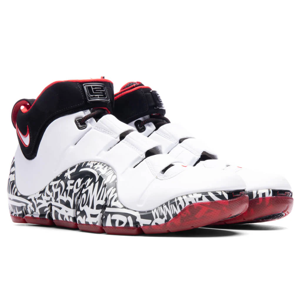Zoom Lebron IV - White/Black/University Red - Image 2